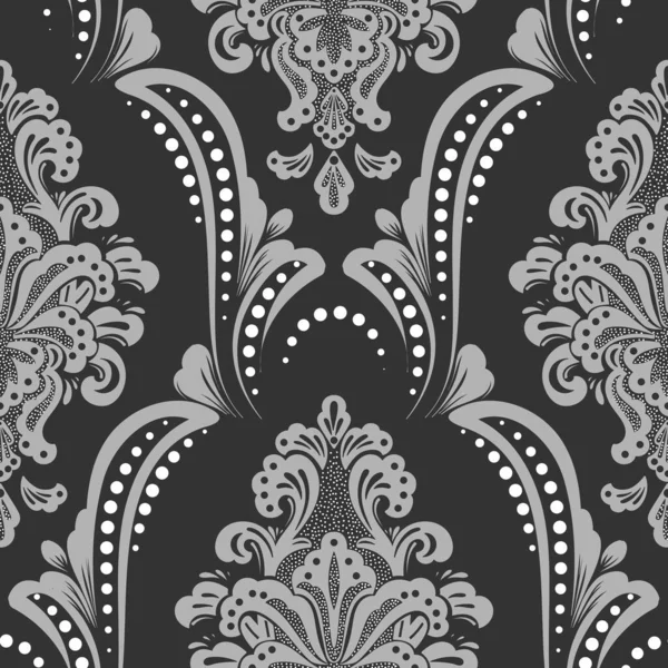 Vector Damast Nahtloses Musterelement Klassischer Luxus Altmodischen Damastschmuck Königliche Viktorianische — Stockvektor