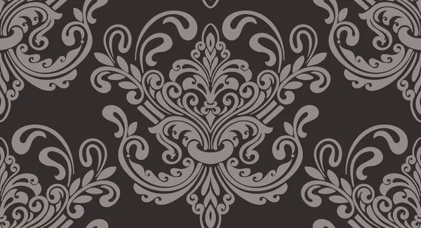 Wektor Damask Bezszwowy Element Wzorca Klasyczny Luksus Staromodny Ozdoba Damask — Wektor stockowy