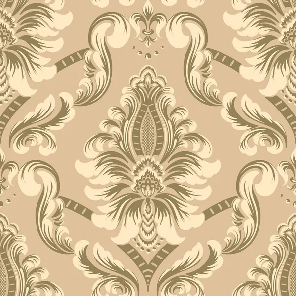 Vector Damask Seamless Pattern Element Classical Luxury Old Fashioned Damask — Stock Vector