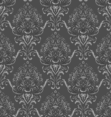 Vektör damask Dikişsiz desen arka plan. Klasik lüks eski moda damask süsleme, duvar kağıtları, tekstil, sarma için Kraliyet Viktorya Dikişsiz doku. Nefis çiçek Barok şablonu