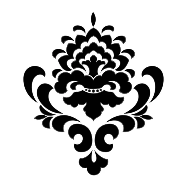 마스크 중앙에 격자무늬가 고전적 형식의 다마스크 포장용 왕실의 빅토리아 — 스톡 벡터