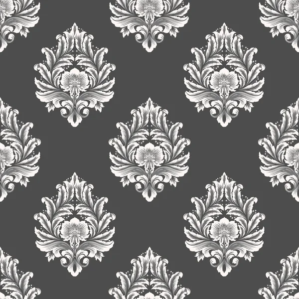 Vector Damask Seamless Pattern Background Classical Luxury Old Fashioned Damask — Stock Vector