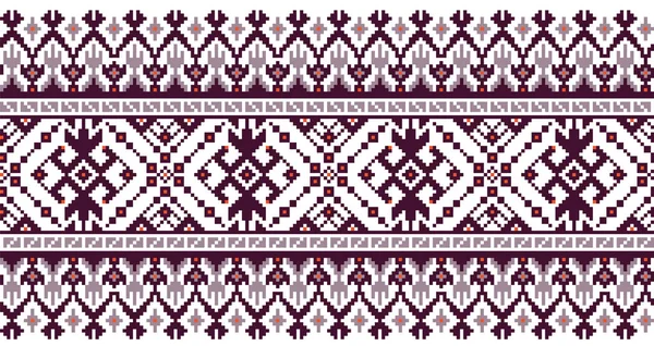 Illustration Vectorielle Motifs Ukrainiens Sans Couture Ornement Ethnique Élément Frontalier — Image vectorielle