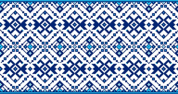 Vector Illustration Ukrainian Folk Seamless Pattern Ornament Ethnic Ornament Border — Stock Vector