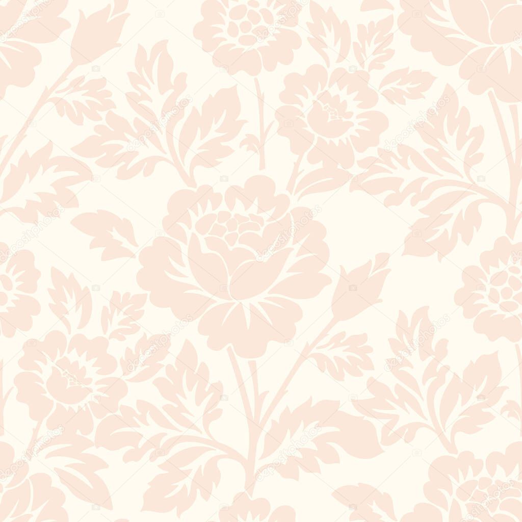 Vector flower seamless pattern element. Elegant texture for backgrounds. Classical luxury old fashioned floral ornament, seamless texture for wallpapers, textile, wrapping.