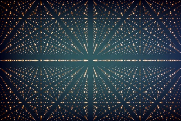 Векторная Визуализация Матрицы Бесконечности Данных Большая Структура Данных Бинарной Решеткой — стоковый вектор