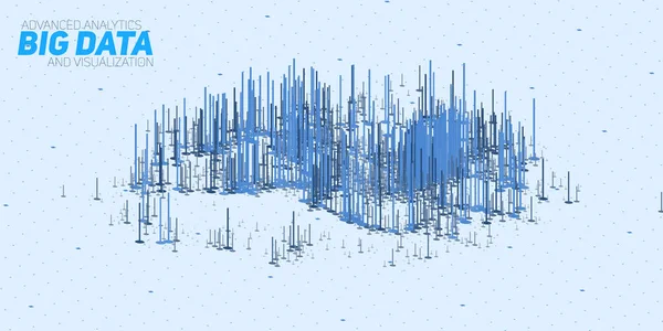 Visualización Abstracta Vectorial Big Data Con Barras Diseño Estético Infografías — Archivo Imágenes Vectoriales