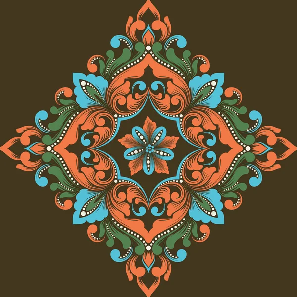 Vector Abstracte Arabeske Elementen Indiaanse Mehndi Stijl Abstracte Arabeske Bloemenvector — Stockvector