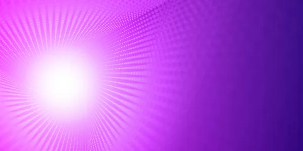 Vektor Unendlicher Tunnel Leuchtender Fackeln Auf Violettem Hintergrund Mit Geringer — Stockvektor
