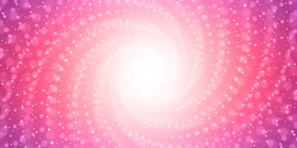 Векторный Бесконечный Тоннель Бликов Розовом Фоне Неглубокой Глубиной Резкости Светящиеся — стоковый вектор