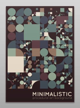 Prosedür tasarımı için vektör minimumu. Fütürist soyut minimalist düzen. Kavramsal üretken arka plan. Modern dergi ya da kitap kapağı şablonu. eps10