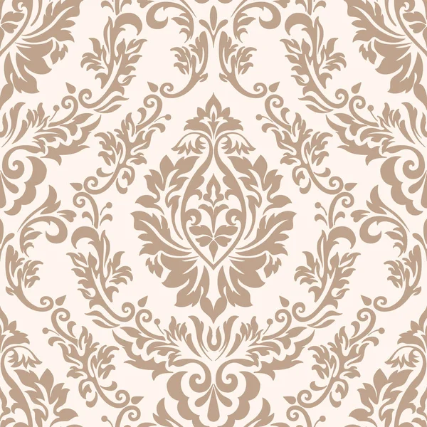 Wektor Damask Bezszwowy Element Wzorca Klasyczny Luksus Staromodny Ozdoba Damask — Wektor stockowy