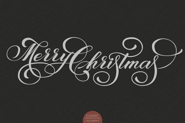 Векторное Весёлое Рождественское Сообщение Каллиграфические Буквы Дизайн Карты Template Creative — стоковый вектор
