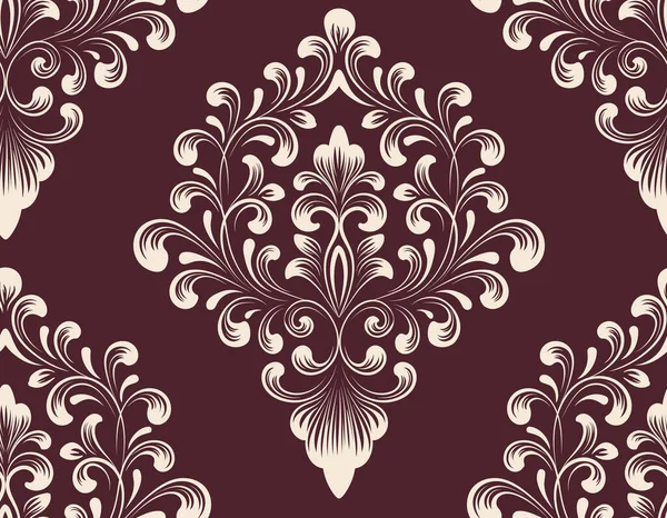 Vector Damask Seamless Pattern Element Classical Luxury Old Fashioned Damask — Stock Vector