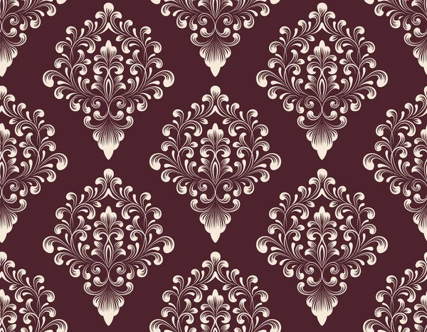 Vector Damask Seamless Pattern Background Classical Luxury Old Fashioned Damask — Stock Vector