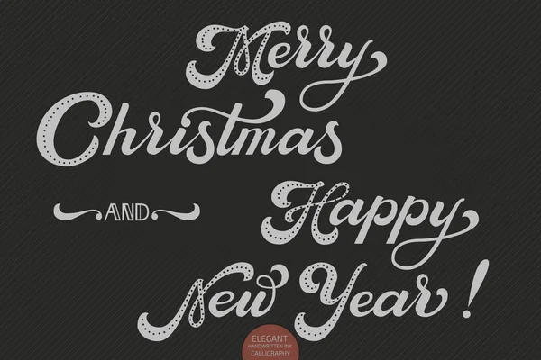 Текст Новым Годом Рождеством Христовым Каллиграфические Буквы Дизайн Карты Template — стоковый вектор