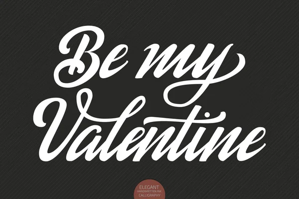 Wees Mijn Valentijn Sms Valentine Typografie Vector Illustratie Van Valentijnskaart — Stockvector