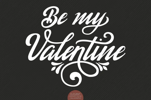 Wees Mijn Valentijn Sms Valentine Typografie Vector Illustratie Van Valentijnskaart — Stockvector