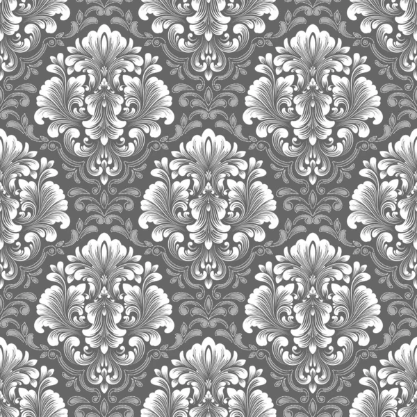 Vector Damask Seamless Pattern Background Classical Luxury Old Fashioned Damask — Stock Vector