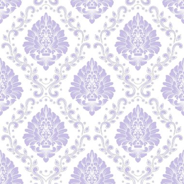 Vektör damask Dikişsiz desen arka plan. Klasik lüks eski moda damask süsleme, duvar kağıtları, tekstil, sarma için Kraliyet Viktorya Dikişsiz doku. Nefis çiçek Barok şablonu