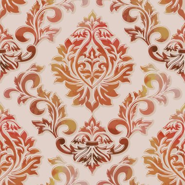 Vektör hacimli, pürüzsüz desen elementi. Duvar kağıtları, arka planlar ve sayfa dolgu için suluboya kabartmalı zarif bir lüks. Gölgeli ve röfleli 3B ögeler