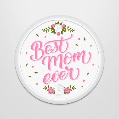 Duvara yuvarlak bir çerçevede 