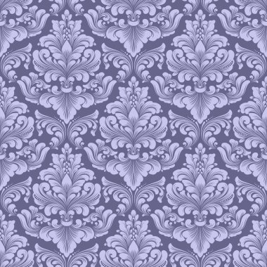 Vektör damask Dikişsiz desen arka plan. Klasik lüks eski moda damask süsleme, duvar kağıtları, tekstil, sarma için Kraliyet Viktorya Dikişsiz doku. Nefis çiçek Barok şablonu