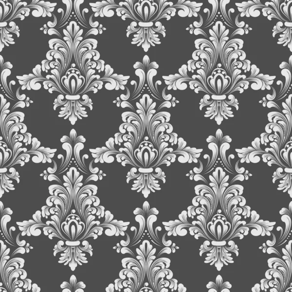 Vector Damask Seamless Pattern Background Classical Luxury Old Fashioned Damask — Stock Vector