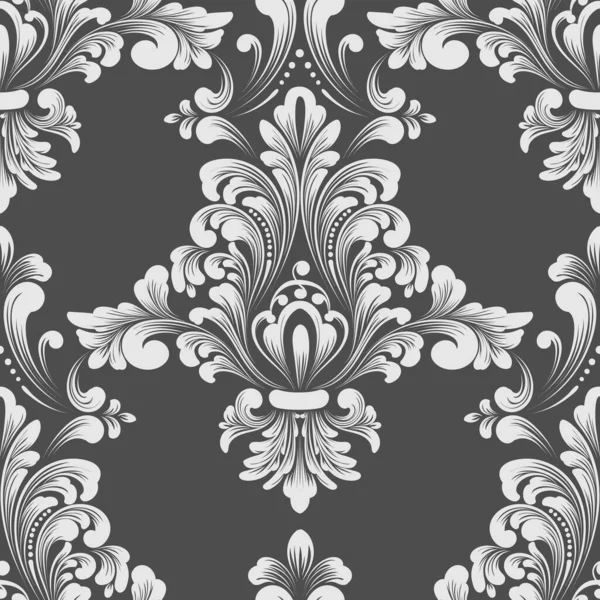 Vector Damask Seamless Pattern Element Classical Luxury Old Fashioned Damask — Stock Vector