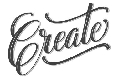 Vektör hacmi ifadesi oluştur. Modern fırça kaligrafisi olan el yapımı motivasyon kartı. Beyaz arkaplanda gölgeler ve röflelerle izole edilmiş