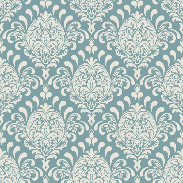 Vektör damask Dikişsiz desen arka plan. Klasik lüks eski moda damask süsleme, duvar kağıtları, tekstil, sarma için Kraliyet Viktorya Dikişsiz doku. Nefis çiçek Barok şablonu