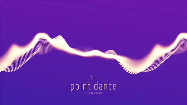 Vector abstract violet particle wave, points array, shallow depth of field. Futuristic illustration. Technology digital splash or explosion of data points. Point dance waveform. Cyber UI, HUD element