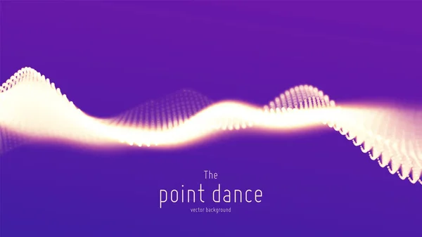 Vector abstract violet particle wave, points array, shallow depth of field. Futuristic illustration. Technology digital splash or explosion of data points. Point dance waveform. Cyber UI, HUD element