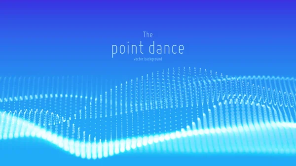 Vector abstract blue particle wave, points array, shallow depth of field. Futuristic illustration. Technology digital splash or explosion of data points. Point dance waveform. Cyber UI, HUD element