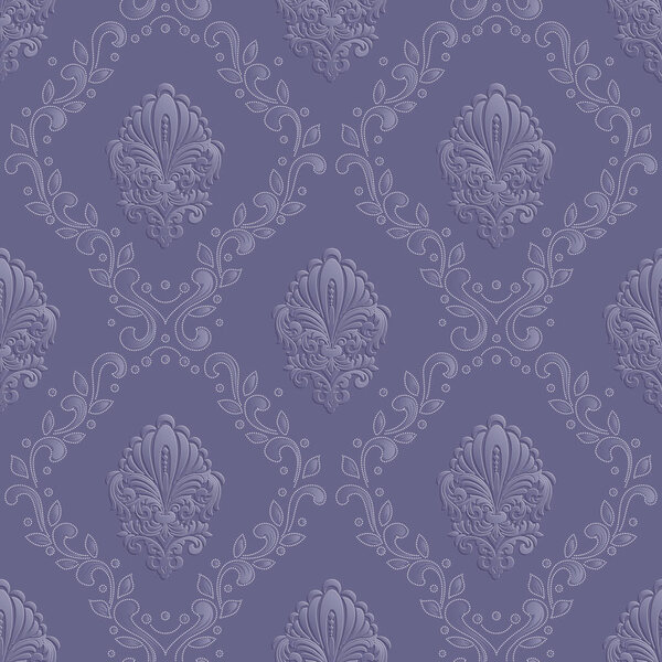Vector damask seamless pattern background. Classical luxury old fashioned damask ornament, royal victorian seamless texture for wallpapers, textile, wrapping. Exquisite floral baroque template