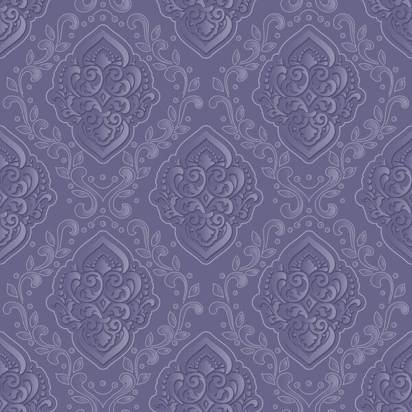 Vector damask seamless pattern background. Classical luxury old fashioned damask ornament, royal victorian seamless texture for wallpapers, textile, wrapping. Exquisite floral baroque template
