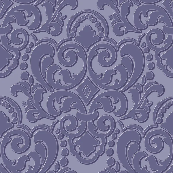 Wektor Damask Bezszwowy Element Wzorca Klasyczny Luksus Staromodny Ozdoba Damask — Wektor stockowy