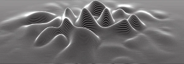 Vektor Eko Ljud Våg Från Spektrum Musikvågor Svänggraf Futuristisk Visualisering — Stock vektor