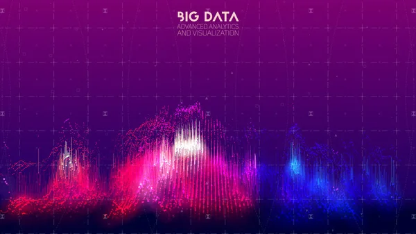 Visualización Abstracta Vectorial Big Data Diseño Estético Infografías Futuristas Complejidad — Archivo Imágenes Vectoriales