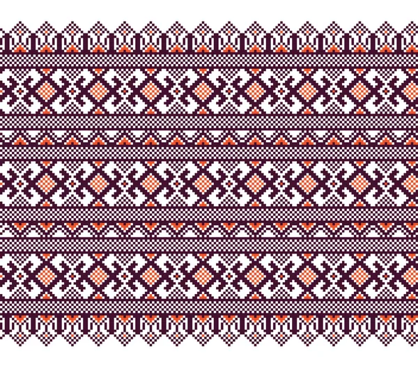 Vector Illustratie Van Oekraïense Folk Naadloze Patroon Ornament Etnische Versiering — Stockvector