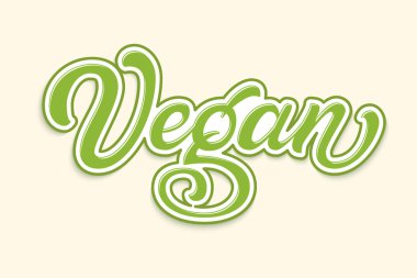 El çizimi vejetaryen harfleri ve gölge. Vektör Mürekkebi çizimi. Siyah arka planda tipografi posteri. Kartlar, davetiyeler, baskılar vs. için organik, doğal tasarım şablonu