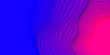 Kağıt kesiği şekilli 3 boyutlu vektör arkaplanı. Renkli oyma sanatı. Gradyan solgunluk renkleri olan kağıt işçiliği manzarası. İş sunumları, el ilanları, posterler için minimal tasarım düzeni