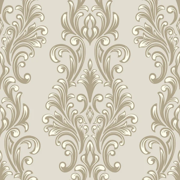 Vector Damast Naadloos Patroon Element Klassieke Luxe Ouderwetse Damast Ornament — Stockvector