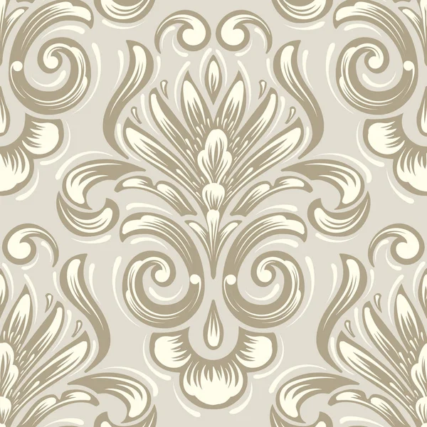 Vector Damask Seamless Pattern Element Classical Luxury Old Fashioned Damask — Stock Vector