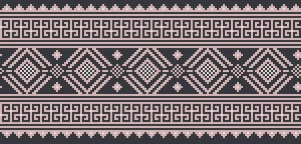 Ilustración Vectorial Del Ornamento Patrón Sin Costura Popular Ucraniano Adorno — Vector de stock