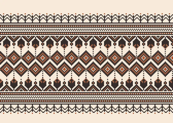 Ukrayna folklorik desensiz süslemesinin vektör çizimi. Etnik süs. Sınır elemanı. Geleneksel Ukraynalı, Belarus halk sanatı işlemeli desen - Vyshyvanka.