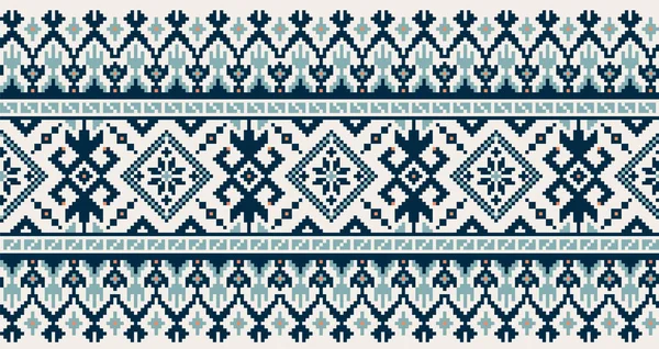 Ukrayna folklorik desensiz süslemesinin vektör çizimi. Etnik süs. Sınır elemanı. Geleneksel Ukraynalı, Belarus halk sanatı işlemeli desen - Vyshyvanka.