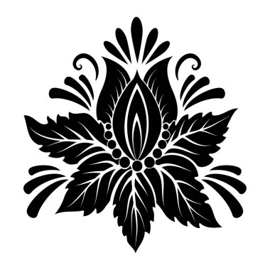 Vektör damaske elementi. İzole edilmiş, merkezi iltihaplanma. Klasik lüks, eski moda İspanyol süsü, duvar kağıtları, tekstil ve ambalaj için kraliyet Victoria dönemi kusursuz dokusu.