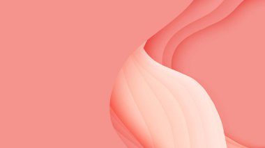 Kağıt kesiği şekilli 3 boyutlu vektör arkaplanı. Renkli pembe oyma sanatı. Kağıt ustası Antilop kanyon manzarası. Değişik renklerde. İş sunumları ve el ilanları için minimalist tasarım