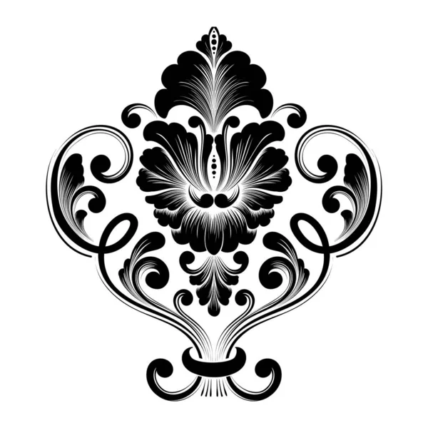 마스크 중앙에 격자무늬가 고전적 형식의 다마스크 포장을 빅토리아 시대의 — 스톡 벡터